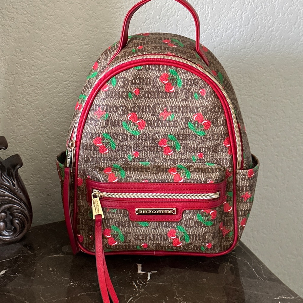 Viral cherry juicy couture backpack